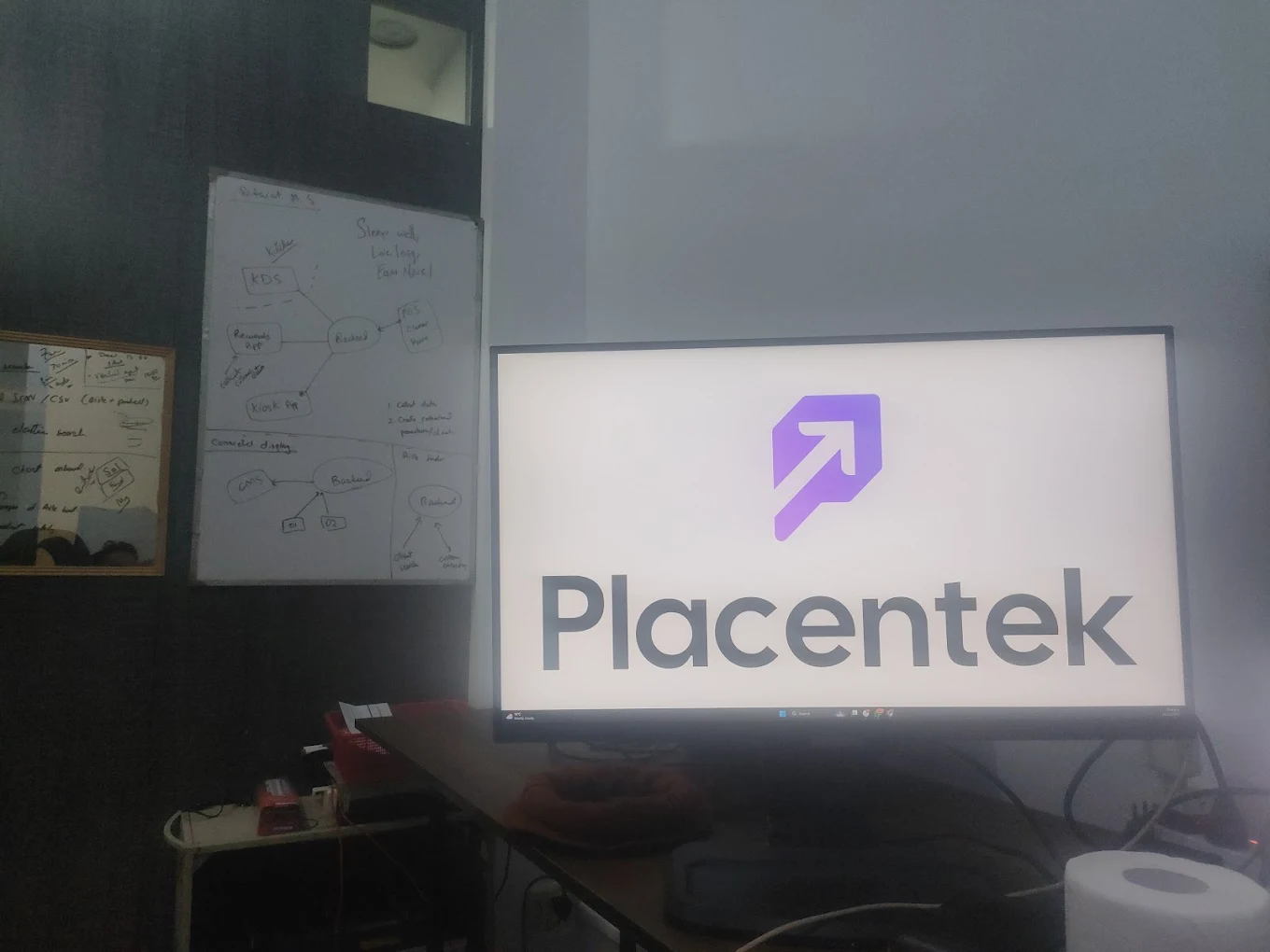 Early workspace where Placentek was built